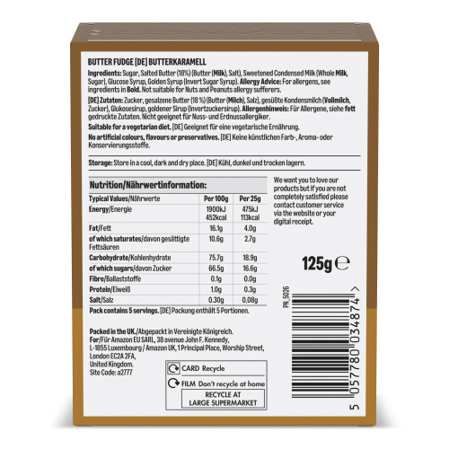 by Amazon All Butter Fudge, 125g 1