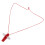 Plastic whistle for crisp sound, red, 1 piece 6