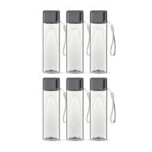 Herbruikbare plastic waterflessen van 500 ml (17 oz) - 6 stuks