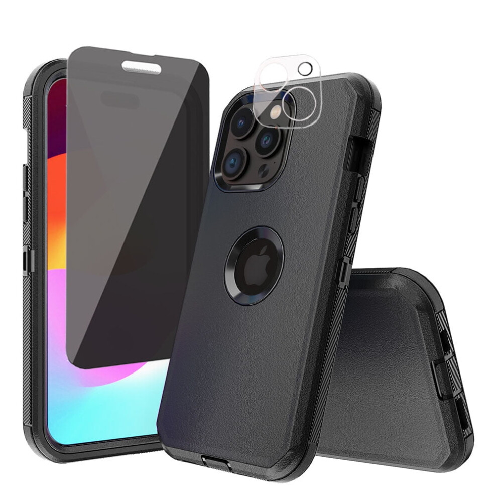 Iphone 15 Case With Privacy Screen And Lens Protector Black 9329345497100