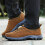 Herren-Wanderschuhe, braun, einfarbig, Schnürung, Größe 48 8