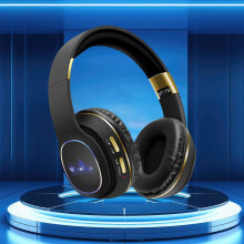Écouteurs Bluetooth à LED à changement de couleur noirs