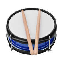 8-inch snare drum head with sticks, strap, and key