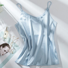 Éadaí codlata camisól gan muinchillí satin le muineál V do mhná