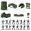 Esercito di miniature in plastica, verde e grigio, 100 pezzi 1