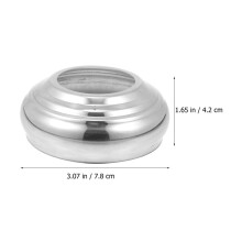 Socle de globe de jardin OUNONA en métal argenté, lot de 4