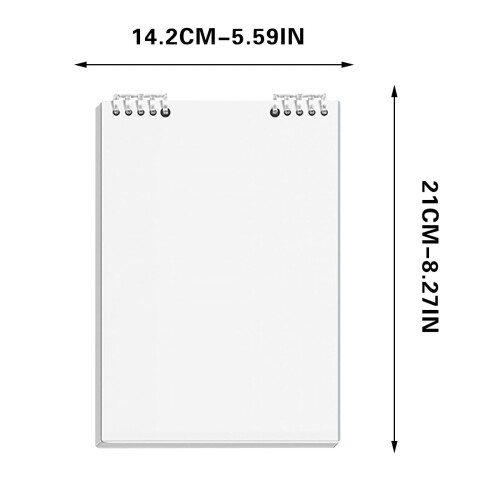 A5 Notebook Small 5.5 x 8.22 Inch 60 Pages Thick Paper White 1