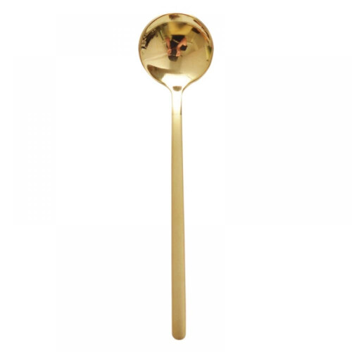Colheres de café douradas em aço inoxidável, 13,2 cm (5,2 polegadas), 4 peças