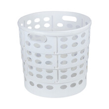 Wasmand van kunststof, wit, 38 liter hoog, met handvatten