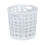 Coș de rufe din plastic, alb, 38 l, înalt, cu mânere 1