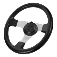 Racestuur zwart PU ergonomische grip 1 stuk