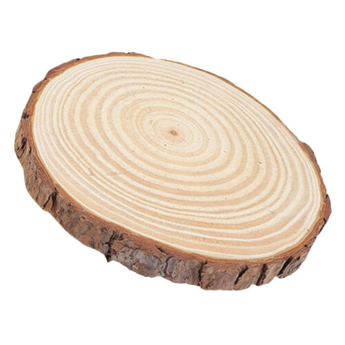 Garden Stepping Stone Beige Round Wood 1 Pack 2