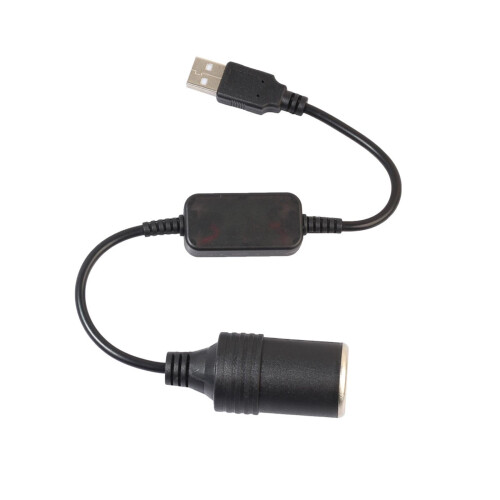 Adaptér USB samec na 12V autozapalovač samici