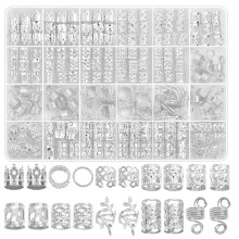 Metal Hair Extension Rings for Braids Dreadlocks 220 pcs