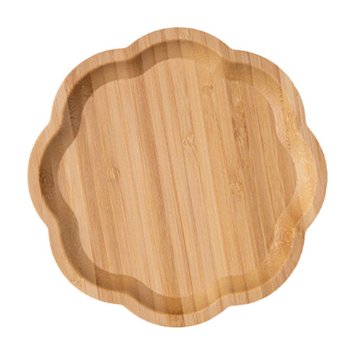 Bandeja redonda de bambu artesanal de 30 cm (12 polegadas)