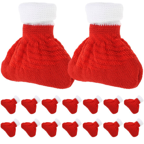Weihnachts-Stuhlbeinschoner, Möbelschutz, 16 Stück