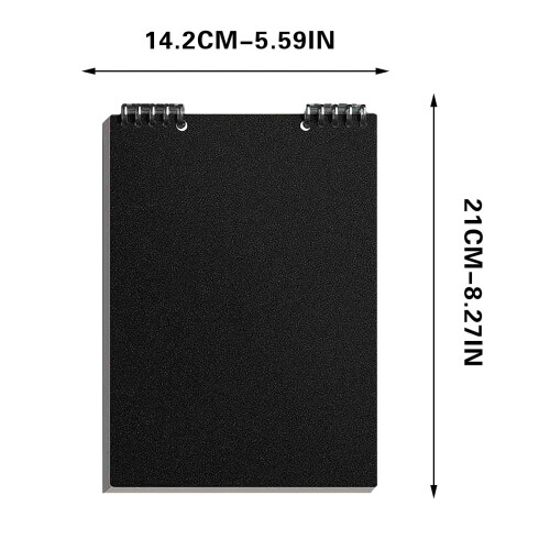A5 Blank Journal Notebook Black 60 Pages 5.5x8 Inch 1