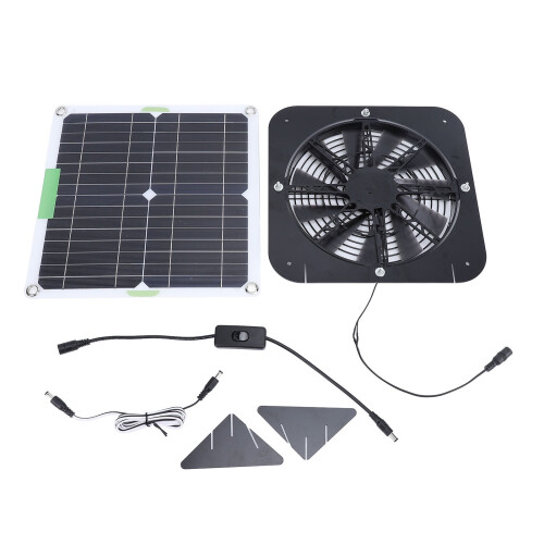 Ηλιακός ανεμιστήρας εξάτμισης 100W 13,5 ιντσών για σπίτι κατοικίδιων ζώων RV