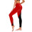 Damen-Yogahose, gerades Bein, knöchellang, Rot 1