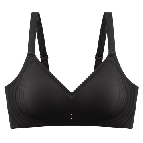Nahtloser Bügel-BH für Damen, schwarz, Größe L