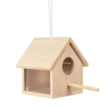 Căsuță pentru păsări din lemn pentru exterior, cu design transparent