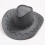 Denim Cowboyhatt Grå Polyester Bredbrättad Solhatt 1 ST 1