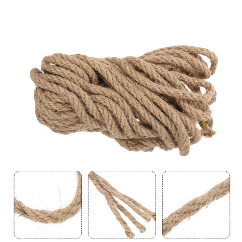 Corda de juta natural marrom para cama suspensa, 30 x 0,8 x 0,8 cm (11,8 x 0,3 x 0,3 polegadas)