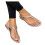 Sandali piatti da donna con strass, argento, taglia 39 1