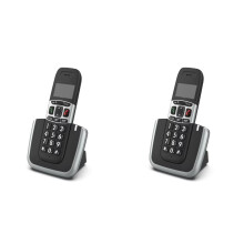 2X Handfree Landline Phone Caller Display Wireless Memory for Home Office School Business Office EU PLUG