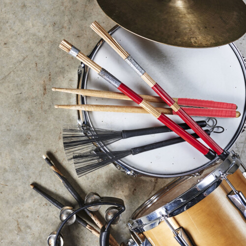 Drum Stick Protective Covers Black Anti-Slip 4 Pcs