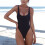 Conjunto de bikini negro de dos piezas para mujer. 1