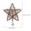 Rattan Star Tree Topper Coffee Color Hollow Design 2
