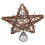 Rattan Star Tree Topper Coffee Color Hollow Design 3