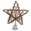 Rattan Star Tree Topper Coffee Color Hollow Design 5
