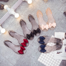 Sandalias tipo chanclas de gelatina OUNONA con forma de boca de pez, talla 23 cm para mujer.