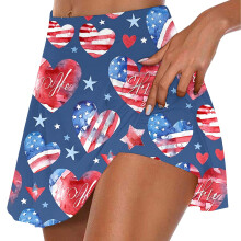 Jupe-short de sport extensible plissée pour femme avec