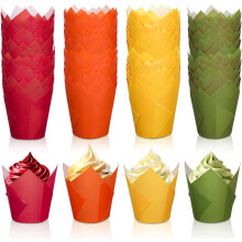 Tulip-kuppikakkuvuoat syksyn teemalla, rasvankestävät, 200 kpl