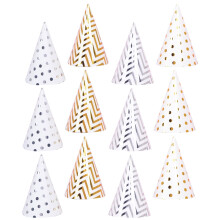 Chapeaux d'anniversaire en papier conique (20 pièces)