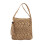 Borsa a tracolla in rattan da donna, marrone, ideale per l'estate e la spiaggia. 1