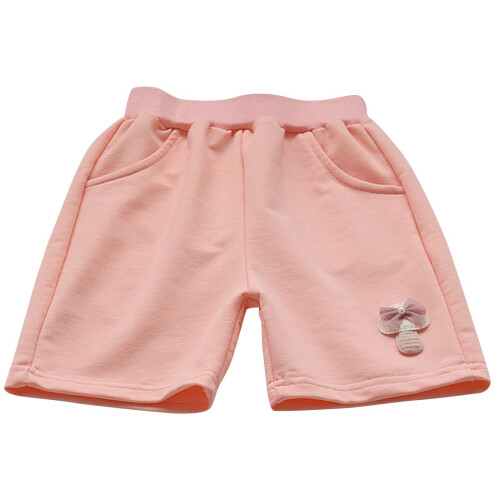 Mädchen-Sommershorts mit elastischem Bund, rosa, Größe 9 Jahre