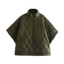 Gesteppte Cape-Jacke für Damen mit 7-Punkt-Ärmeln