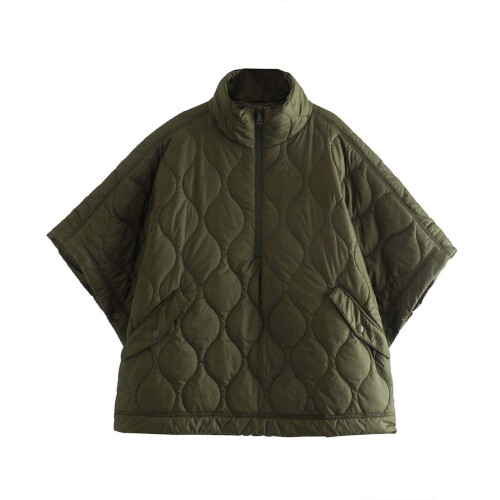 Gesteppte Cape-Jacke für Damen mit 7-Punkt-Ärmeln