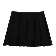 Dame badeshorts i mesh med snøre og flæsekant
