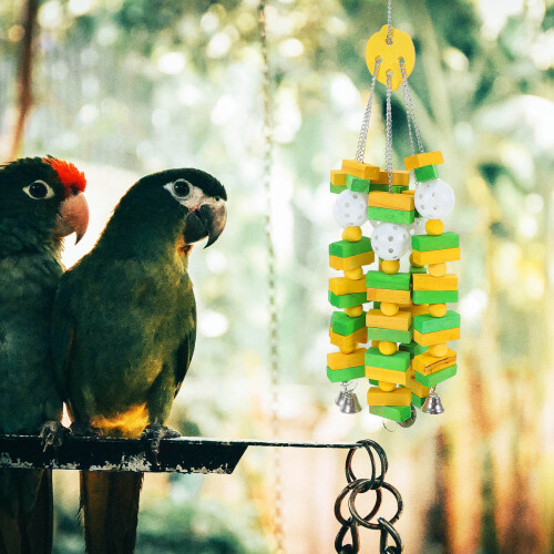 Παιχνίδι μασήματος Budgie Ξύλινο πλαστικό παιχνίδι αναζήτησης τροφής 1 τεμάχιο