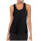 Dames sporttankinitop, zwart, mesh, racerback 2