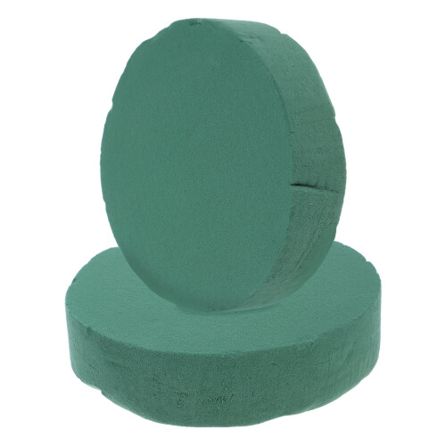 Spugna floreale rotonda verde per composizioni floreali, 2 pezzi