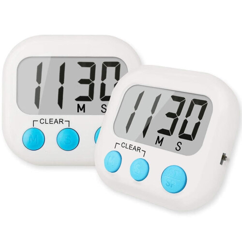 GYDEK Digitale Keukentimer Wit, 2-pack