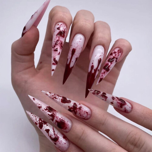 Faux ongles à pression Y2K Goth Kawaii (24 pièces) 1