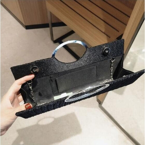 Κομψό γυναικείο τσαντάκι clutch με στρας, 1 τεμάχιο 2