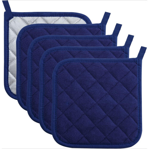 Lot de 5 maniques en coton résistantes à la chaleur